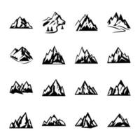 Set Of Hills Icons vector