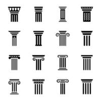 Pillar drawings icons vector