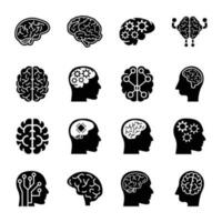 Human minds icons vector