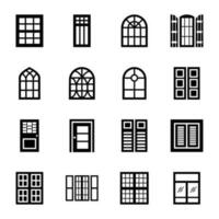 Window shades icons vector