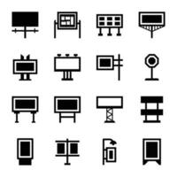 Display board vector icons