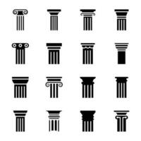 Pillar drawings icons vector