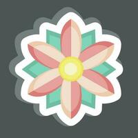 Sticker Poinsettia. related to Flowers symbol. simple design editable. simple illustration vector