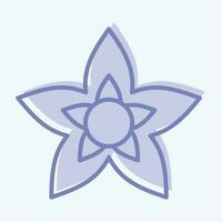 Icon Jasmine. related to Flowers symbol. two tone style. simple design editable. simple illustration vector