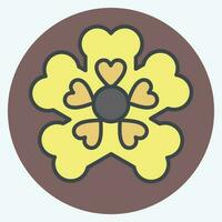 Icon Primrose. related to Flowers symbol. color mate style. simple design editable. simple illustration vector