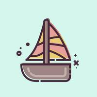Icon Sailing. related to Hawaii symbol. MBE style. simple design editable. vector