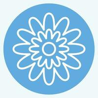 Icon Zinnia. related to Flowers symbol. blue eyes style. simple design editable. simple illustration vector