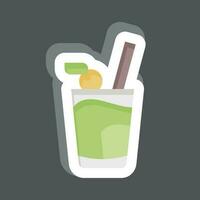 Sticker Beverage. related to Hawaii symbol. simple design editable. vector