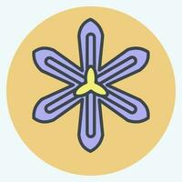 icono azafrán. relacionado a flores símbolo. color compañero estilo. sencillo diseño editable. sencillo ilustración vector
