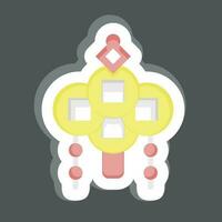 Sticker Amulet. related to Chinese New Year symbol. simple design editable vector