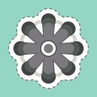Sticker line cut Aster. related to Flowers symbol. simple design editable. simple illustration vector