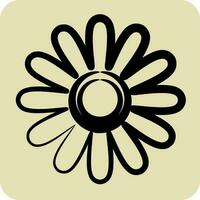 Icon Gloden Marguerite. related to Flowers symbol. hand drawn style. simple design editable. simple illustration vector