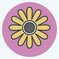 Icon Gloden Marguerite. related to Flowers symbol. color mate style. simple design editable. simple illustration vector