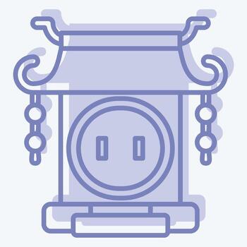 Icon Gate. related to Chinese New Year symbol. two tone style. simple design editable vector