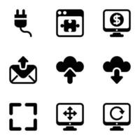 Web Optimization Glyph Vector Icons