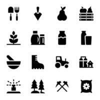 Ecology Glyph Vector Icons