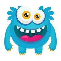 zombie monster and big screaming mouth, argus panoptes flat icon vector