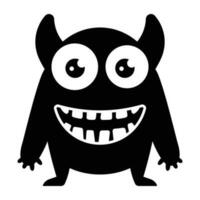 zombie monster and big screaming mouth, argus panoptes flat icon vector