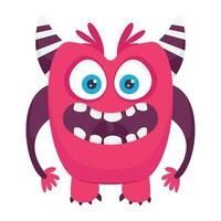 zombie monster and big screaming mouth, argus panoptes flat icon vector