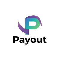 P letter modern payment logo design vector