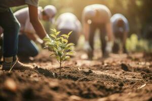 Planting people plants. Generate Ai photo