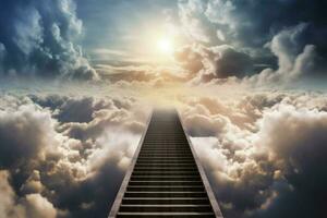 Stairway heaven. Generate Ai photo