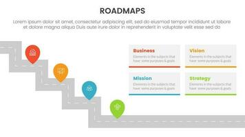 business roadmaps process framework infographic 3 stages with stairway or stairs and light theme concept for slide presentation vector