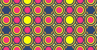 Mosaic pattern of circles in a bright color palette. Geometric ornament of circles superimposed on one another. vector