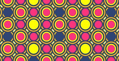 Mosaic pattern of circles in a bright color palette. Geometric ornament of circles superimposed on one another. vector