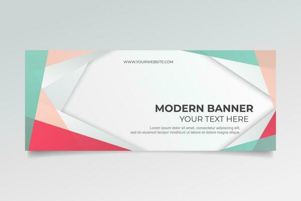 Abstract banner with modern shapes