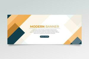 Abstract banner with modern shapes vector