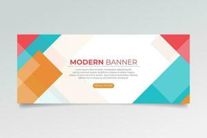 Abstract banner with modern shapes vector