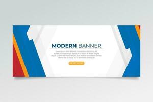 Abstract banner with modern shapes vector