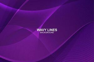 Abstract wavy lines background in vector design