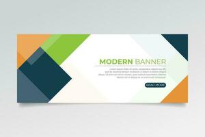 Abstract banner with modern shapes vector