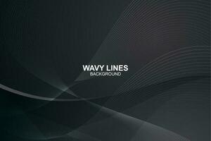 Abstract wavy lines background in vector design