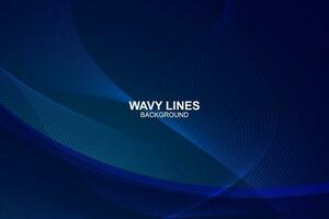 Abstract wavy lines background in vector design