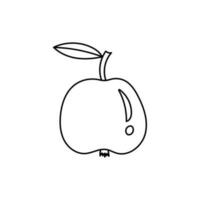 Apple fruit Doodle vector