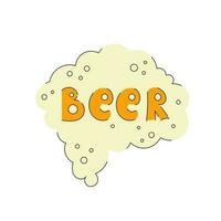 Beer foam inscription vector