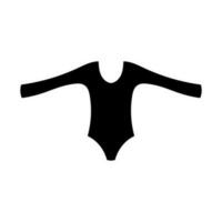 Leotard black silhouette vector