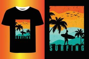 surf camiseta diseño. vector