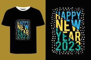 contento nuevo año t camisa diseño. vector