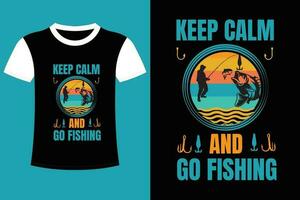 diseño de camisetas de pesca. vector