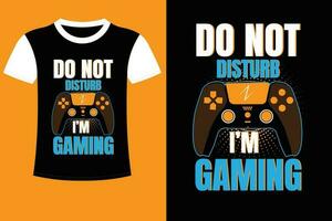 Gaming T shirt Design. vector