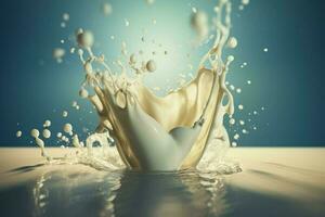 Milk splash. Generate Ai photo