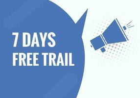 7 days Free trial Banner Design. 7 day free banner background vector