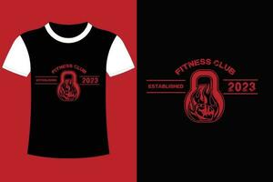 Fitness T-shirt Design. vector