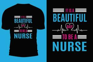 Nurse T-shirt Design. vector