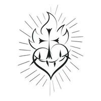 Deeply Meaningful Christian Tattoo. Christian Symbol use as poster, card, flyer, Tattoo or T Shirt vector