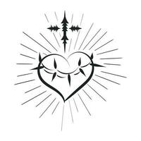 Deeply Meaningful Christian Tattoo. Christian Symbol use as poster, card, flyer, Tattoo or T Shirt vector